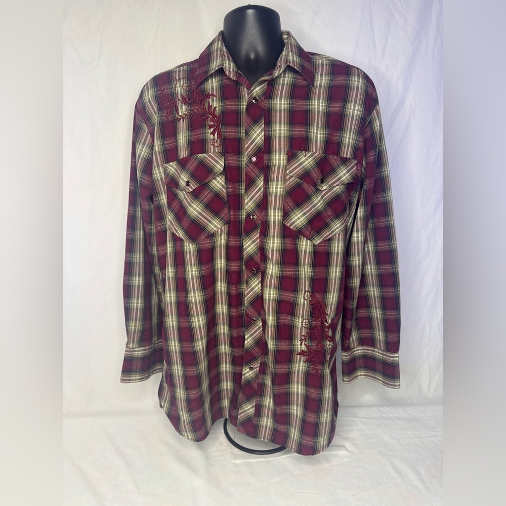 Painted Mesa vintage Pearlsnap embroidered western shirt LT